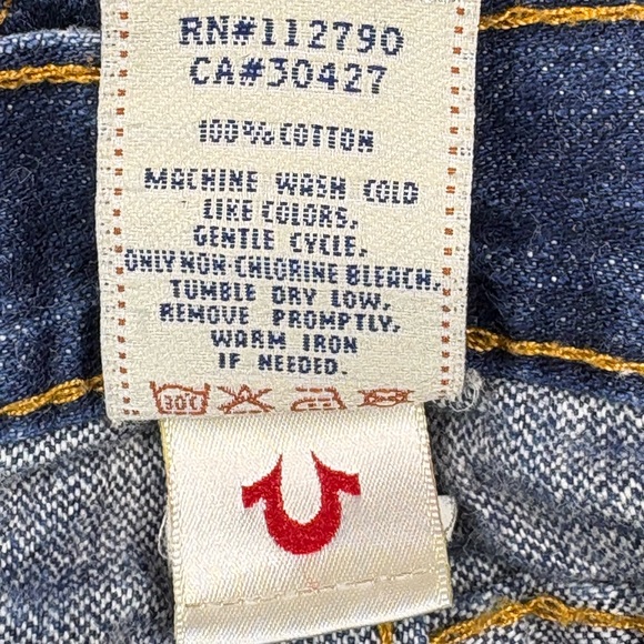 Vintage True Religion Joey Pink Horseshoe Flare Jeans | Size 3 - Picture 9 of 11